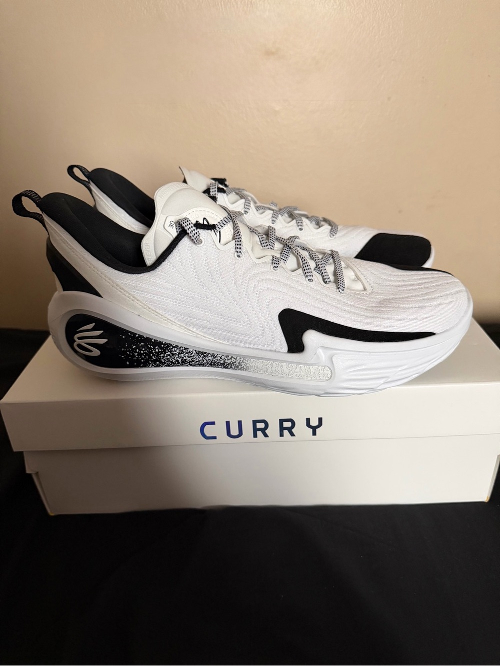 Curry 12 Team White/Black Men’s Sneakers Size 12.5 (Barely Worn)